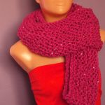 amarant z cekinami - 