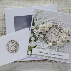 Kartka komunijna kwiaty 4