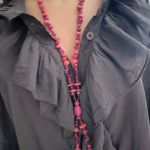 Naszyjnik Czerwone Korale Długie Koral Koralowiec Perły - 