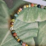 Bransoletka na gumce - Agat - 4mm - 4