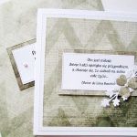 Kartka ŚLUBNA szarozielona - Szarozielona kartka na ślub w ozdobionej kopercie