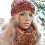  zimowy komplet w kolorach jesieni :) - czapka