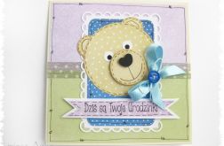 Kartka urodzinowa z misiem