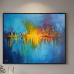 Pejzaż abstrakcyjny -obraz akrylowy  - 