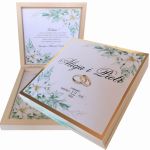 Kartka na Ślub Drewniane Pudełko-PPS15 - stylowa kartka na ślub