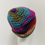 Gruba czapka beanie smerf kolorowa szydełkowa 14 - zimowa czapka