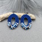 „BLUEBELLE” kolczyki szydełkowe - „BLUEBELLE” kolczyki szydełkowe