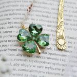 Metalowa zakładka do książki koniczynka  - 