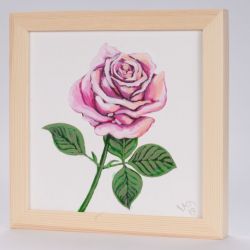 Róża - obraz malowany na płótnie lnianym