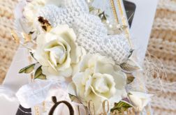 Kartka z szydełkowymi sercami Kartka z szydełkowymi sercami