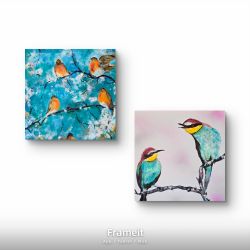 Ptasia kompozycja na plotnie