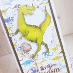 Kartka urodzinowa DL z Dinozaurem 2 GOTOWA - 