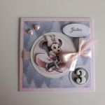 Kartka na urodziny Minnie pudrowa - Kartka na urodziny Minnie pudrowa