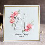 Kartka ślubna z pudełkiem i kopertą, WA 26D - Kartka ślubna z pudełkiem