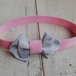 Opaska niemowlęca - PasteLOVE szaro-różowe - 