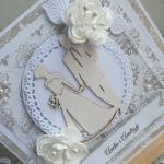 Kartka ślubna 3D biało kremowa na ślub GOTOWA - 