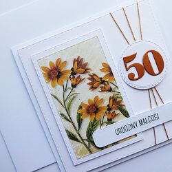 Kartka urodzinowa minimalistyczna z liczbą 