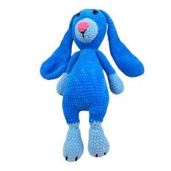 Niebieska Maskotka na Szydełku 60 cm Przytulanka 