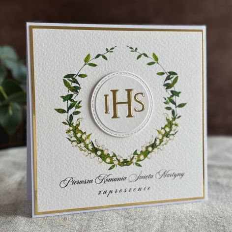 Ręcznie robione zaproszenia komunijne, 49C