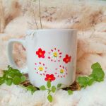 Kubek tygryska łąkowego ręcznie malowany kubek 270 ml.  - ręcznie malowany