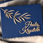 Komplet pudełek ślubnych - Granatowo złoty - Skrzynka na koperty ślubne granatowo złota, pudełko na obrączki z imionami, komplet pudełek ślubnych glamour