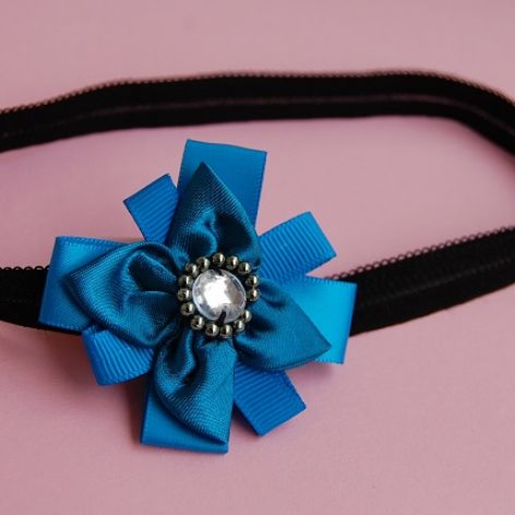 Opaska niemowlęca - "Elegancja w turkusie"