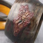 Drewniane bransoletki Jesienny Bakłażan - 