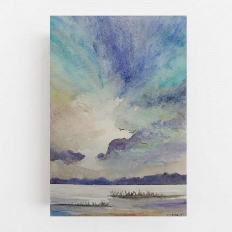 Pejzaż-akwarela A5.