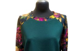 Bluzka damska ciemna zieleń, S/M wyprzedaż