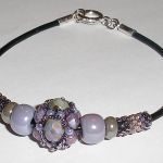 fiolety i szarości z plecioną kulką - 