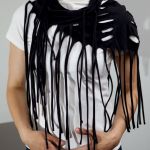 Zamotka, dzianinowy naszyjnik, makaronowy szal - 