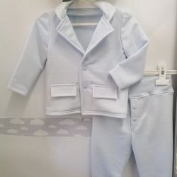 Garniturek z dresówki,błękit r.74-80