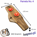 Świecznik dąb żywica wygięty Pamela No. 4 - 