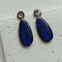 "Zafira" - kolczyki z gliny polimerowej.