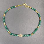 Naszyjnik Malachit Mini Z Drzewkiem Szczęścia - 