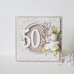 Kartka urodzinowa - okrągła '50' v.2