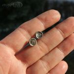 Kręgi na srebrze - malutkie kolczyki