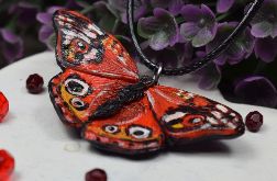 Naszyjnik Motyl - w odcieniach czerwieni