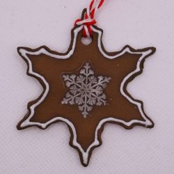 Ceramiczny pierniczek śnieżynka