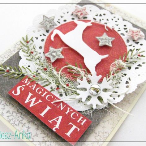Kartka świąteczna z reniferem 6