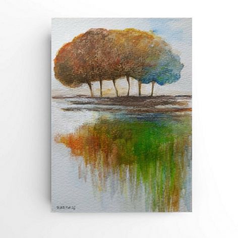 Drzewa 3 -akwarela formatu A5.