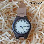 Drewniany zegarek z hebanu - 