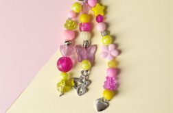 Żółto różowy breloczek