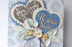 Kartka ślubna z serduszkami 116
