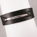 Bransoletka męska skórzana forever young - 