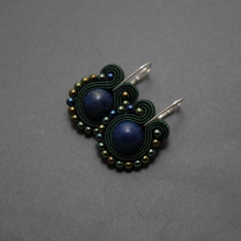 kolorowe kolczyki sutasz z chryzokolą 1