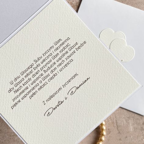 Kartka ślubna w ozdobnej kopercie, WP 132a