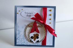 Kartka świąteczna ze skrzacikiem