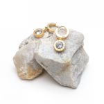 Oryginalne kolczyki pozłacane z kryształami Golden Calendar. - 