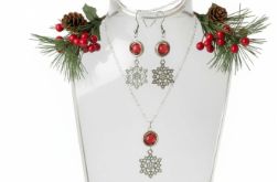 Posrebrzany komplet biżuterii